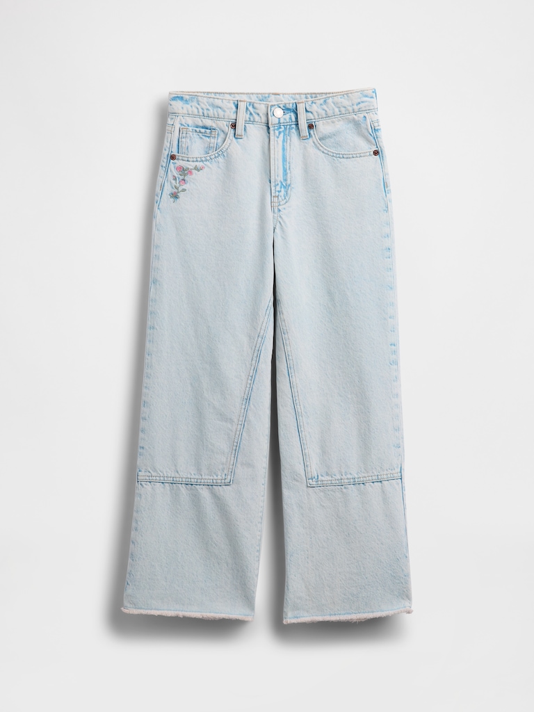 Kids Low Rise Stride Wide-Leg Jeans