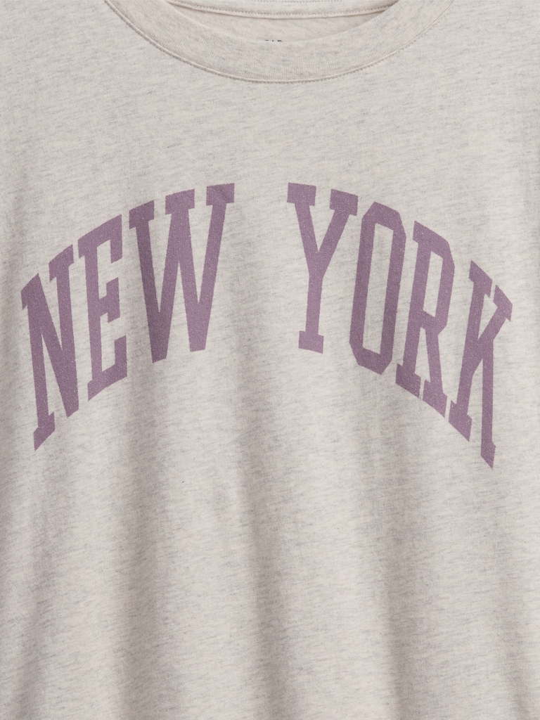 Kids Oversized State Graphic T-Shirt