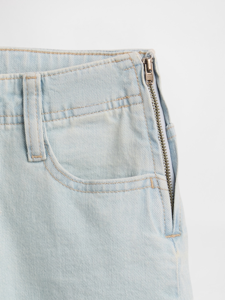 Kids Low Rise Lace-Up Relaxed Flare Jeans