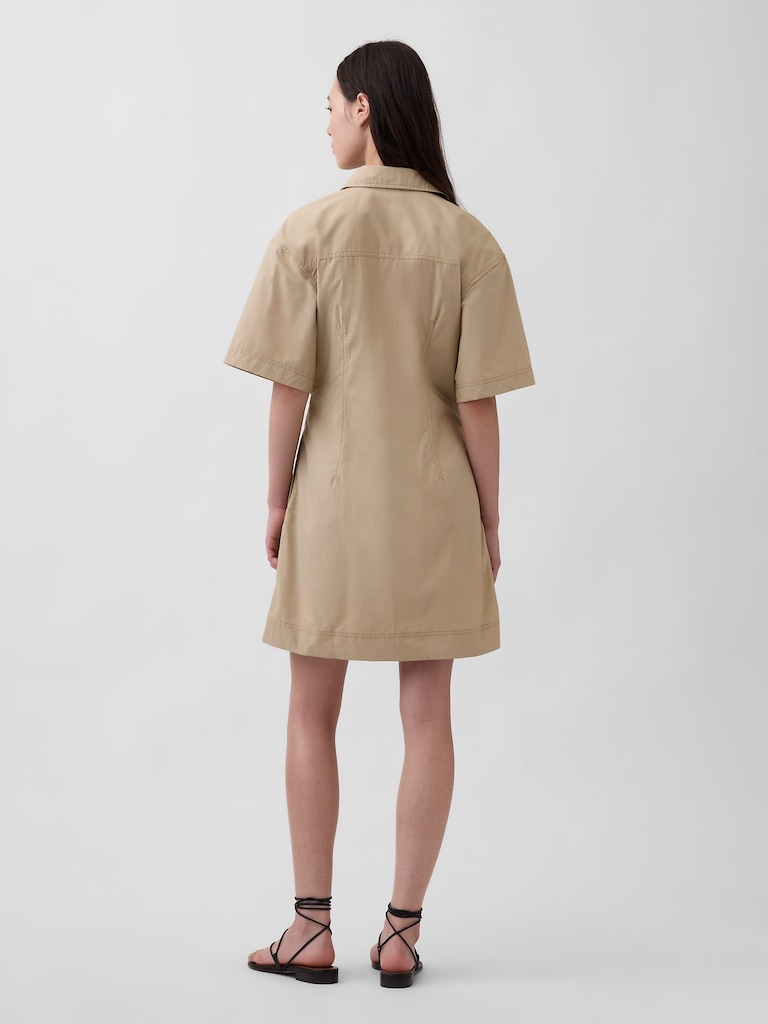 Poplin Mini Shirtdress
