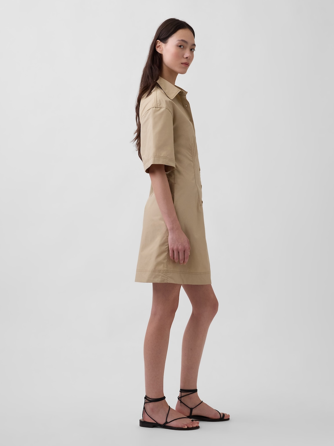 Poplin Mini Shirtdress