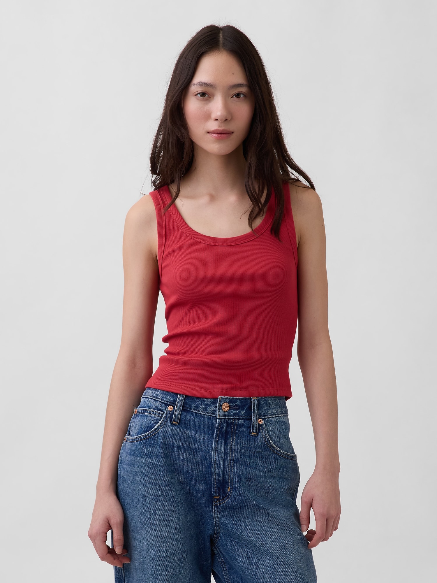 Rib Scoop Tank Top | Gap