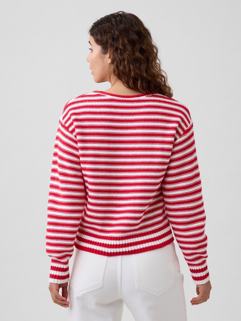 Relaxed Stripe Rollneck Sweater