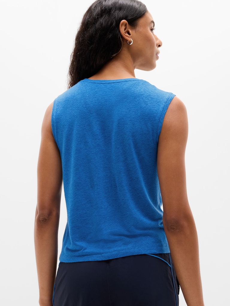Getaway Linen Blend Muscle Tank