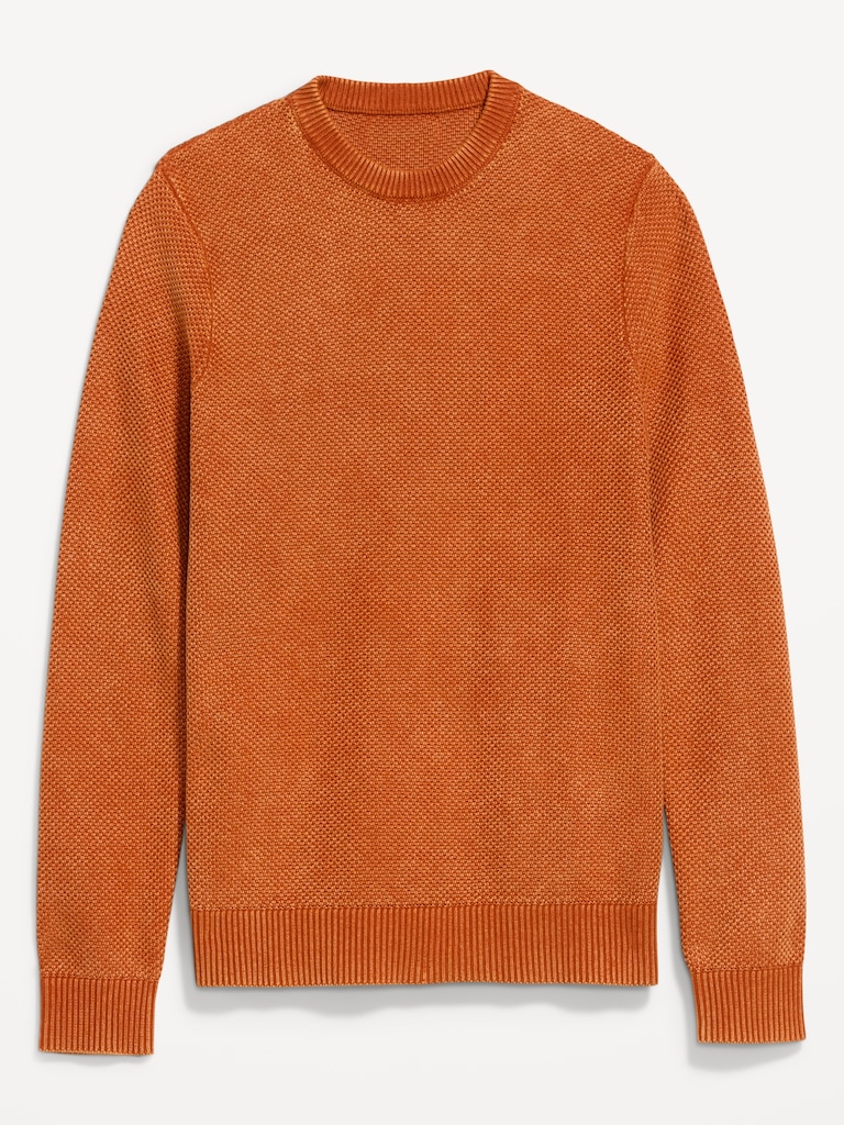 Washed Crew-Neck Sweater
