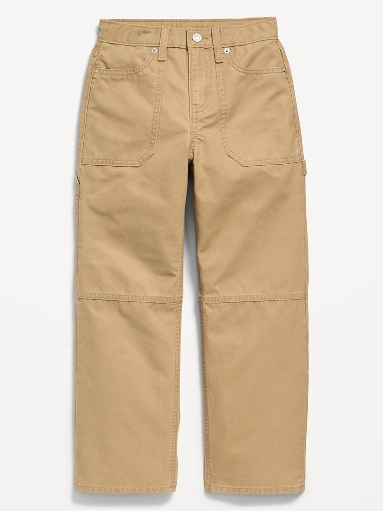 Baggy Carpenter Utility Canvas Pants for Boys