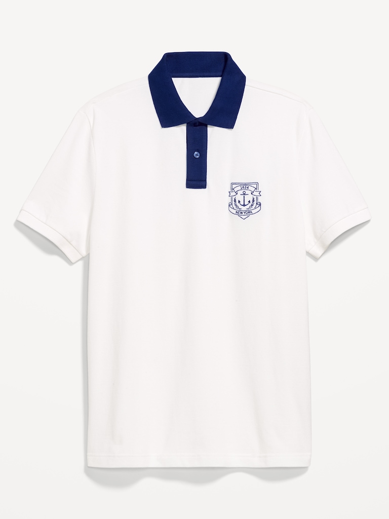 Classic Fit Pique Graphic Polo