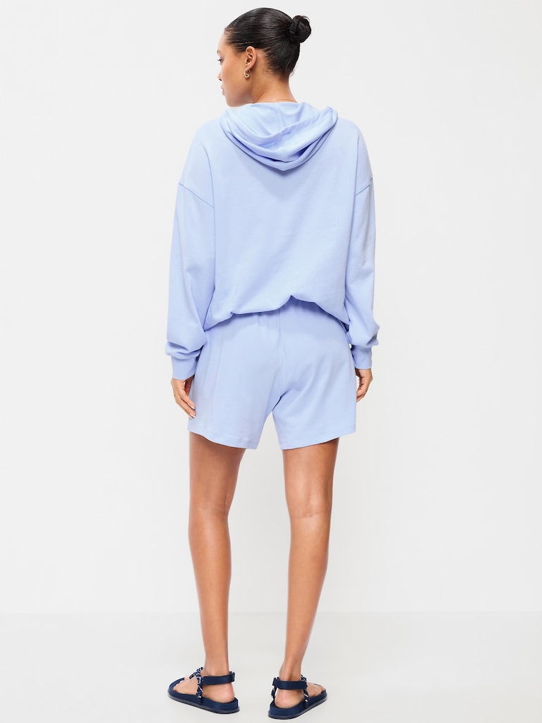 High-Waisted Relaxed Shorts -- 5-inch inseam