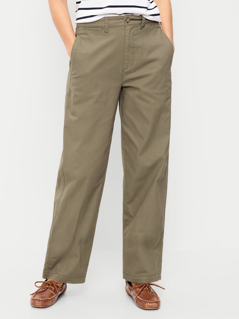 High-Waisted OGC Chino Full Length Straight Pants