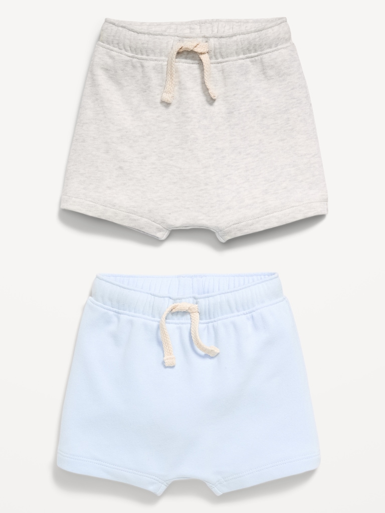 French Terry Unisex Shorts 2-Pack for Baby