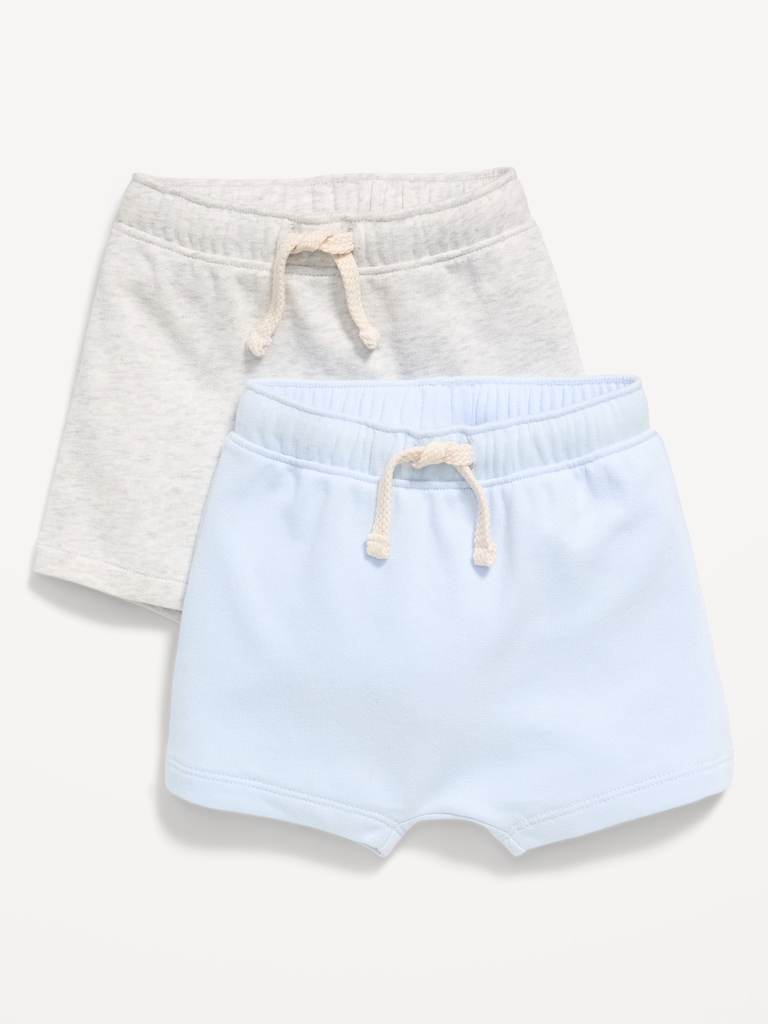 French Terry Unisex Shorts 2-Pack for Baby