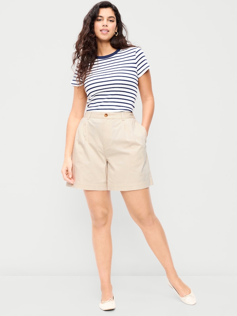 High-Waisted OGC Chino Shorts -- 6-inch inseam