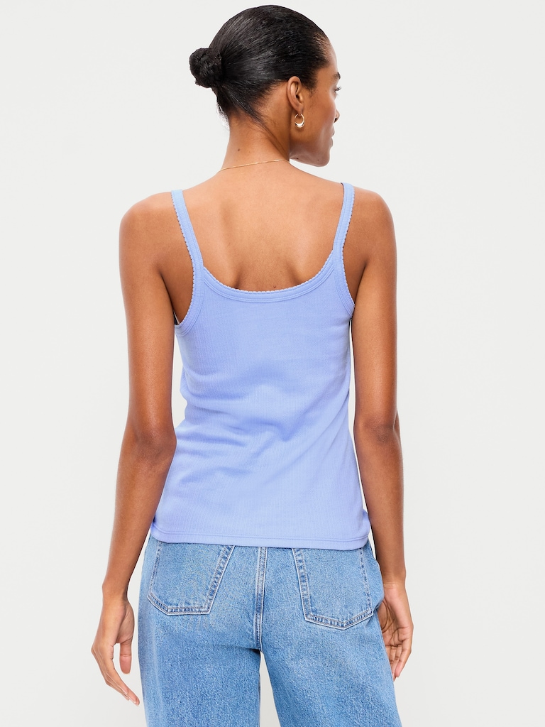 Pointelle Cami Tank Top