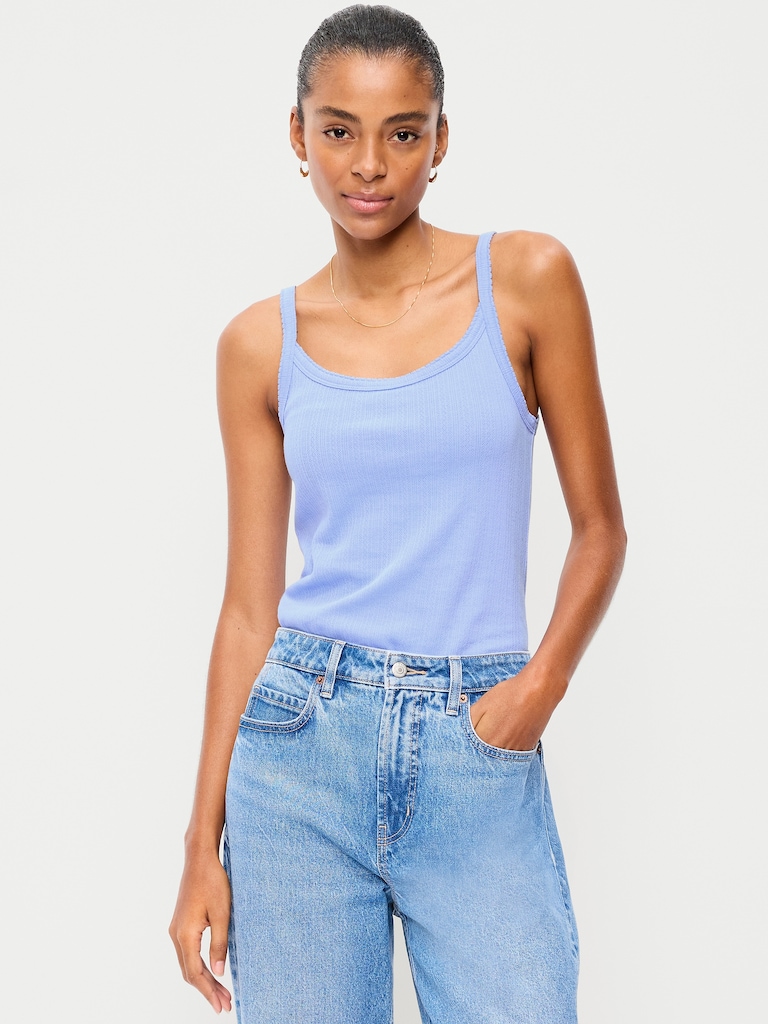 Pointelle Cami Tank Top