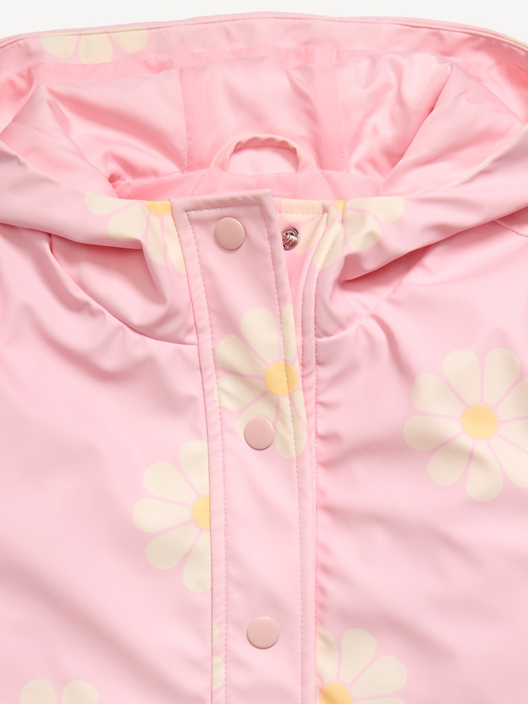 Oversized Water-Resistant Hooded Jacket for Girls