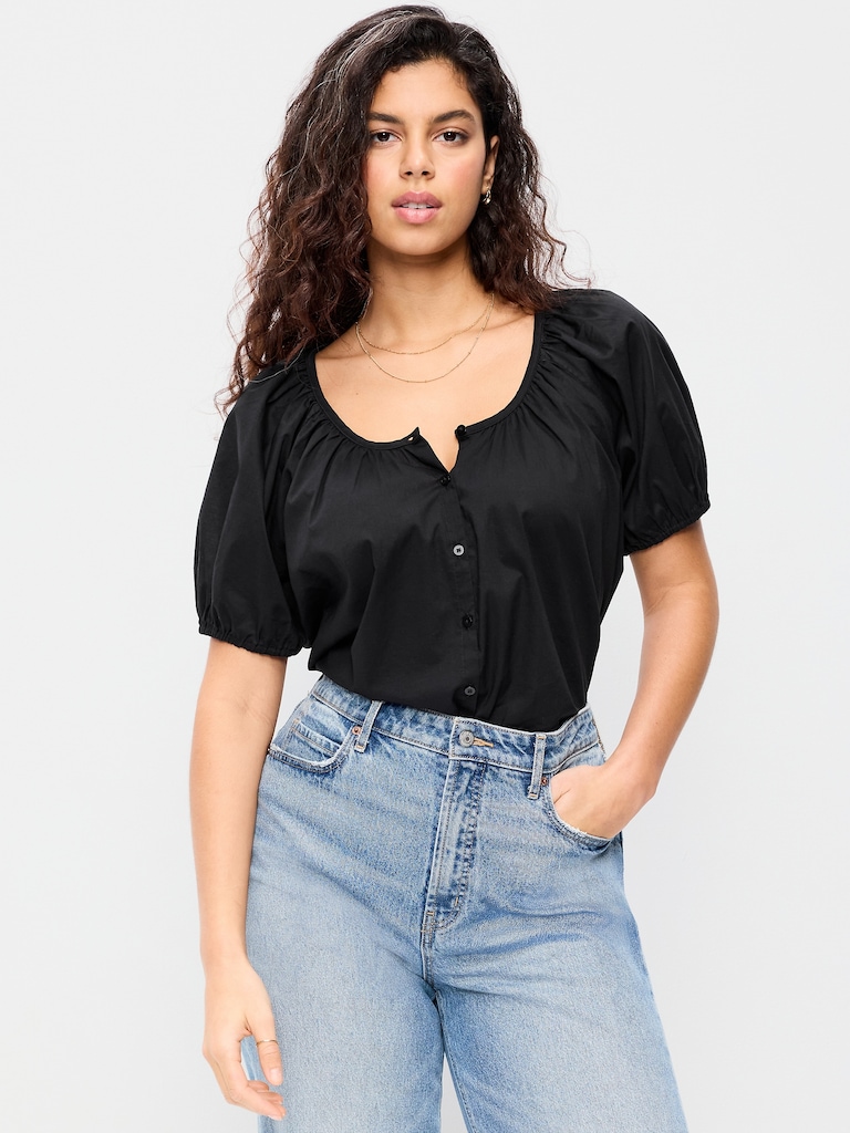 Airy Button-Down Top