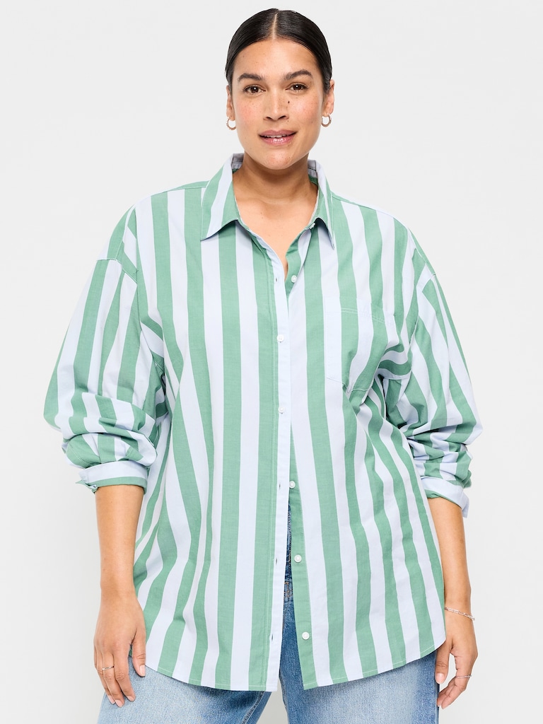 Oversized Button-Down Boyfriend Shirt