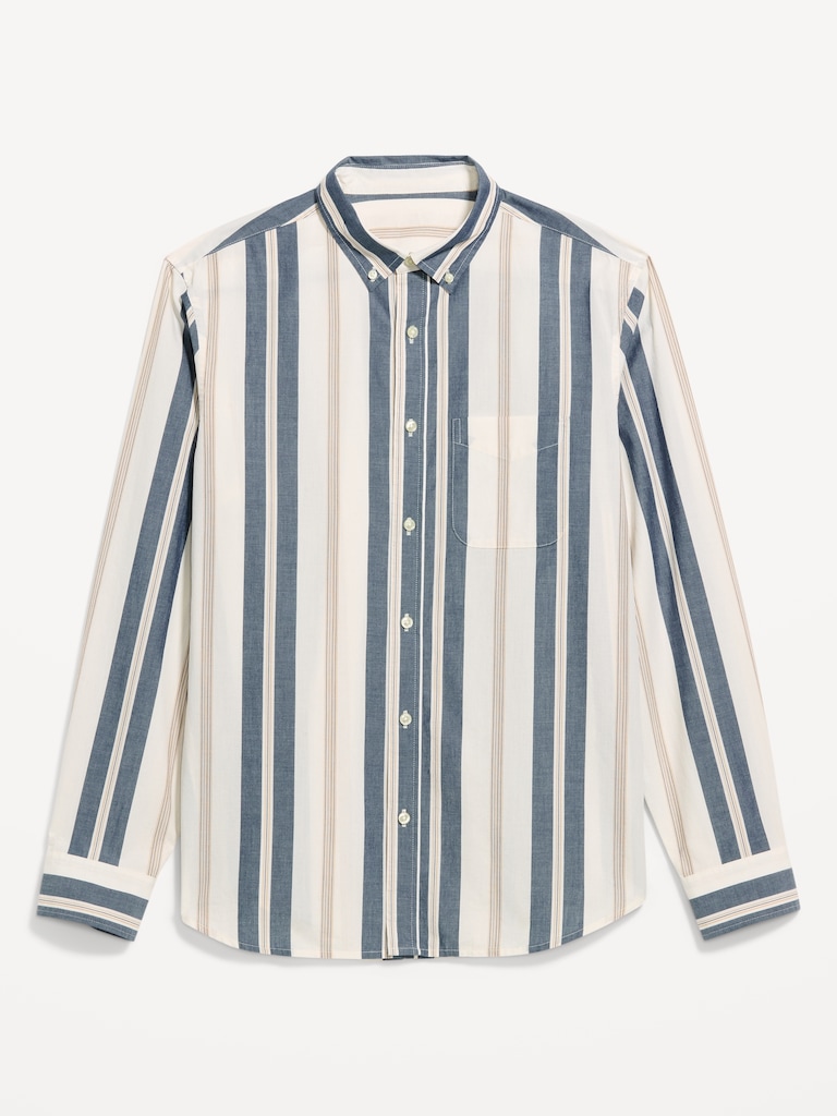 Classic Fit Everyday Striped Poplin Shirt