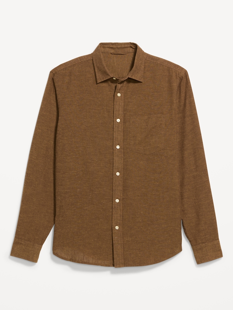 Classic Fit Linen-Blend Shirt