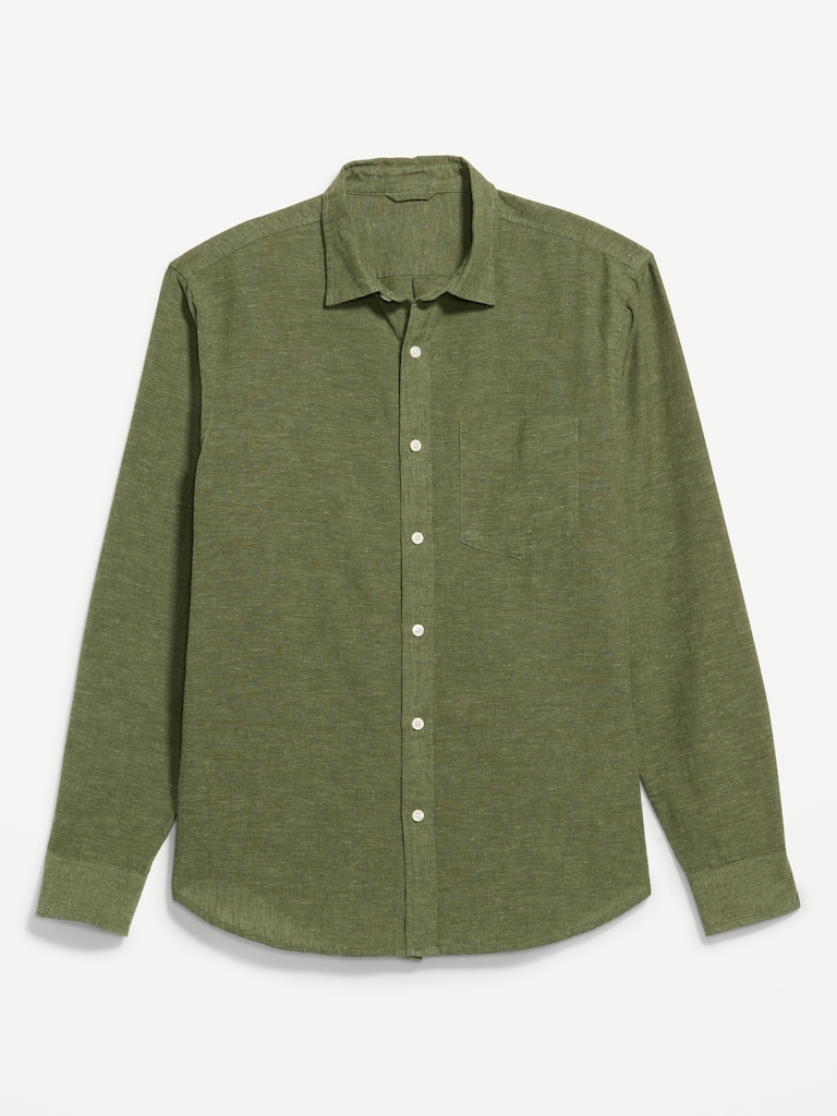 Classic Fit Linen-Blend Shirt