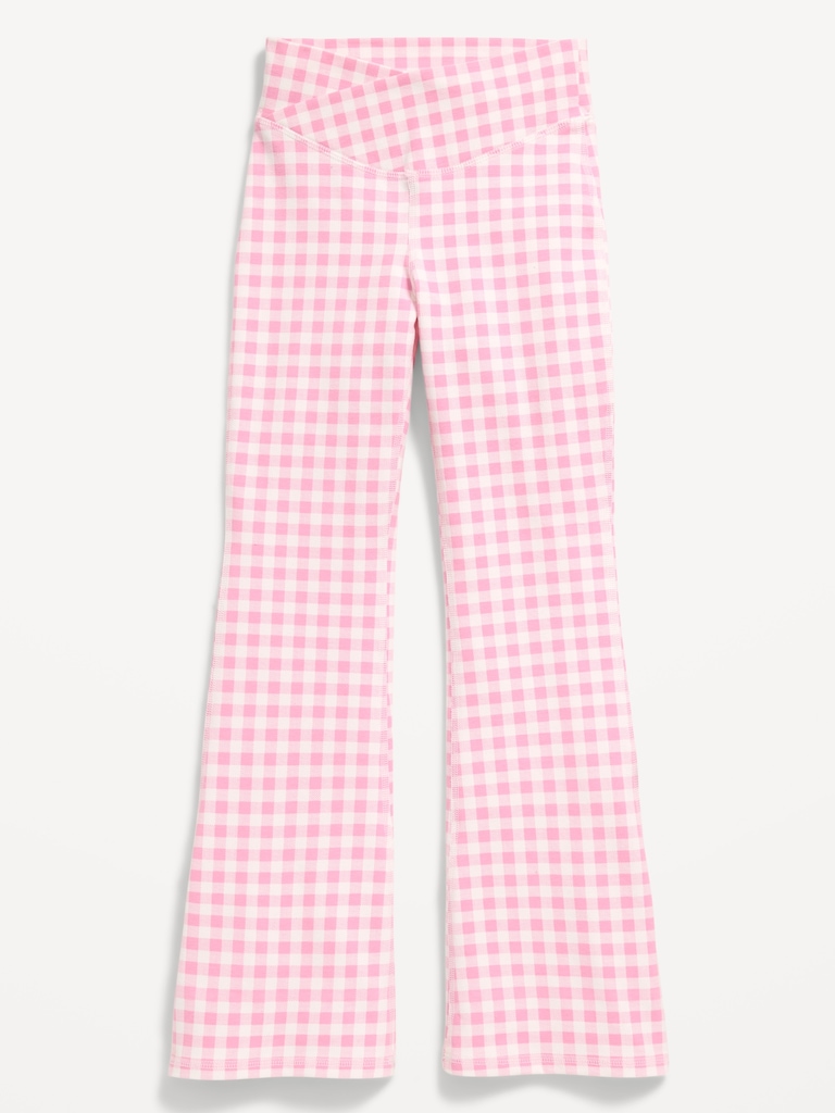 High-Waisted PowerChill Crossover Flared Leggings for Girls