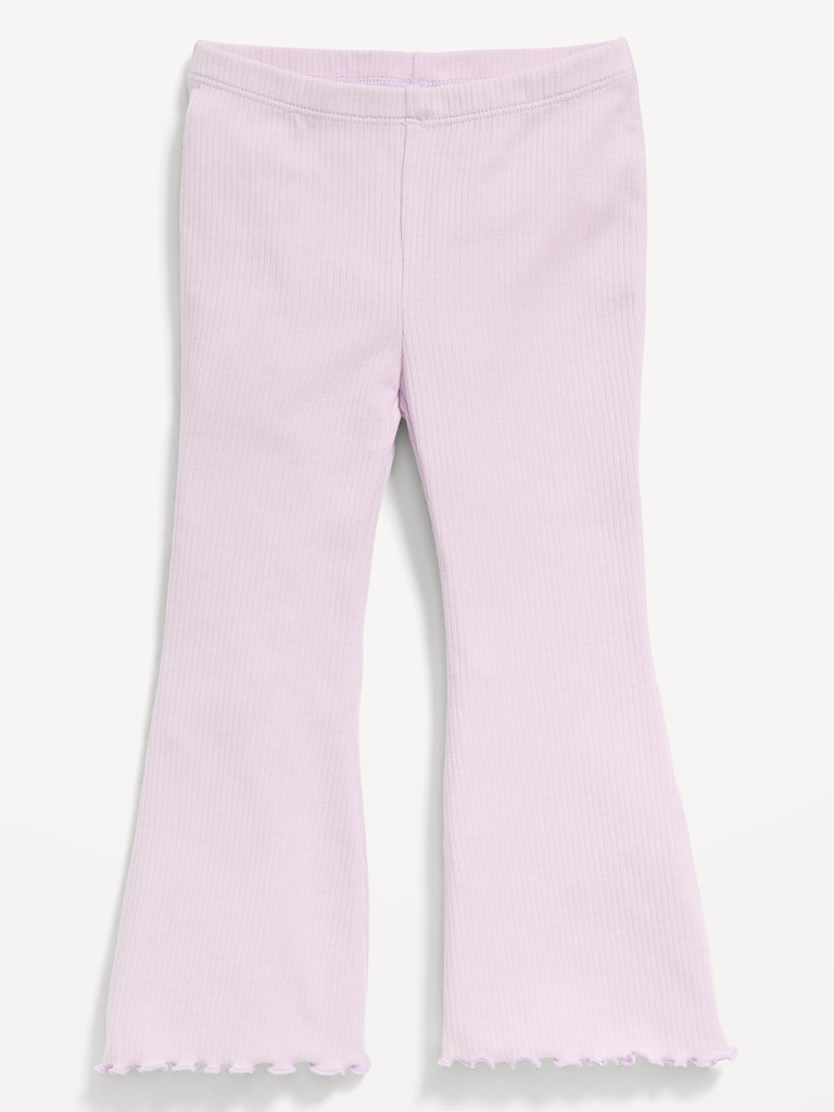 Ribbed Flared Leggings for Toddler Girls