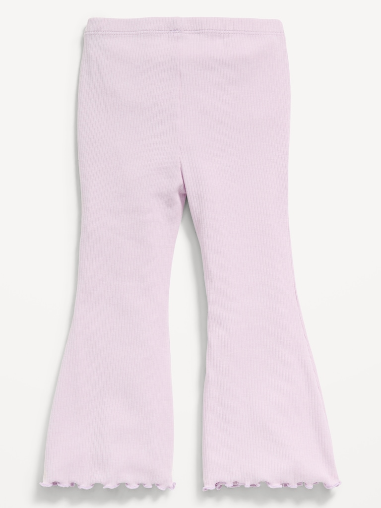 Ribbed Flared Leggings for Toddler Girls