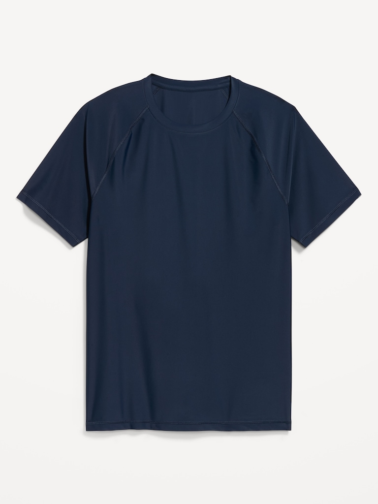 Raglan-Sleeve Rashguard Swim Top