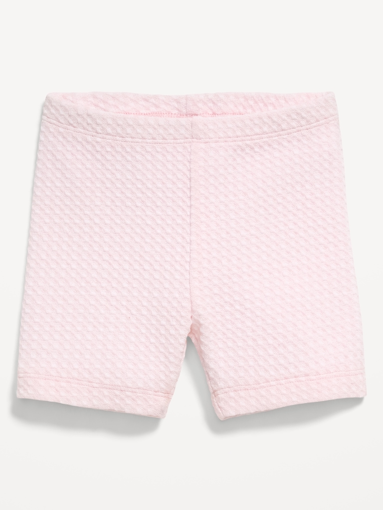 Textured Biker Shorts for Toddler Girls