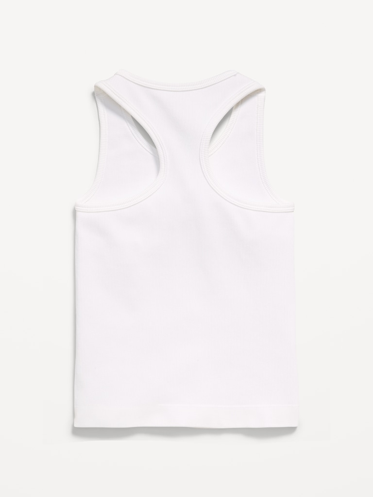 Fitted Seamless Ribbed Racerback Performance Top for Girls