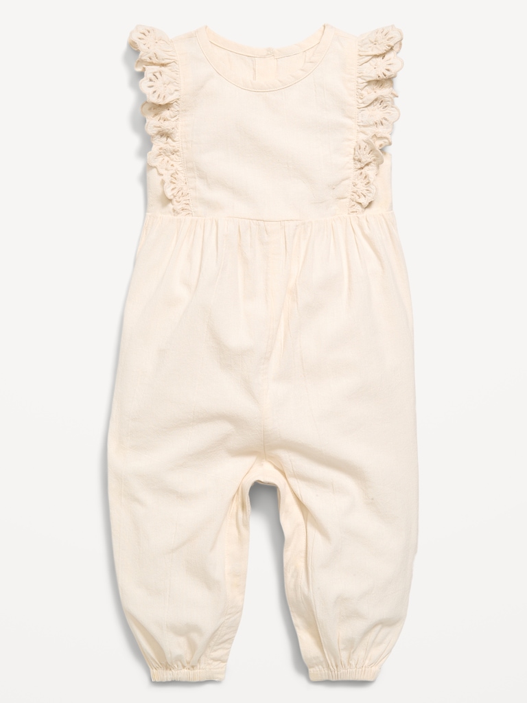 Sleeveless Ruffle-Trim One-Piece for Baby