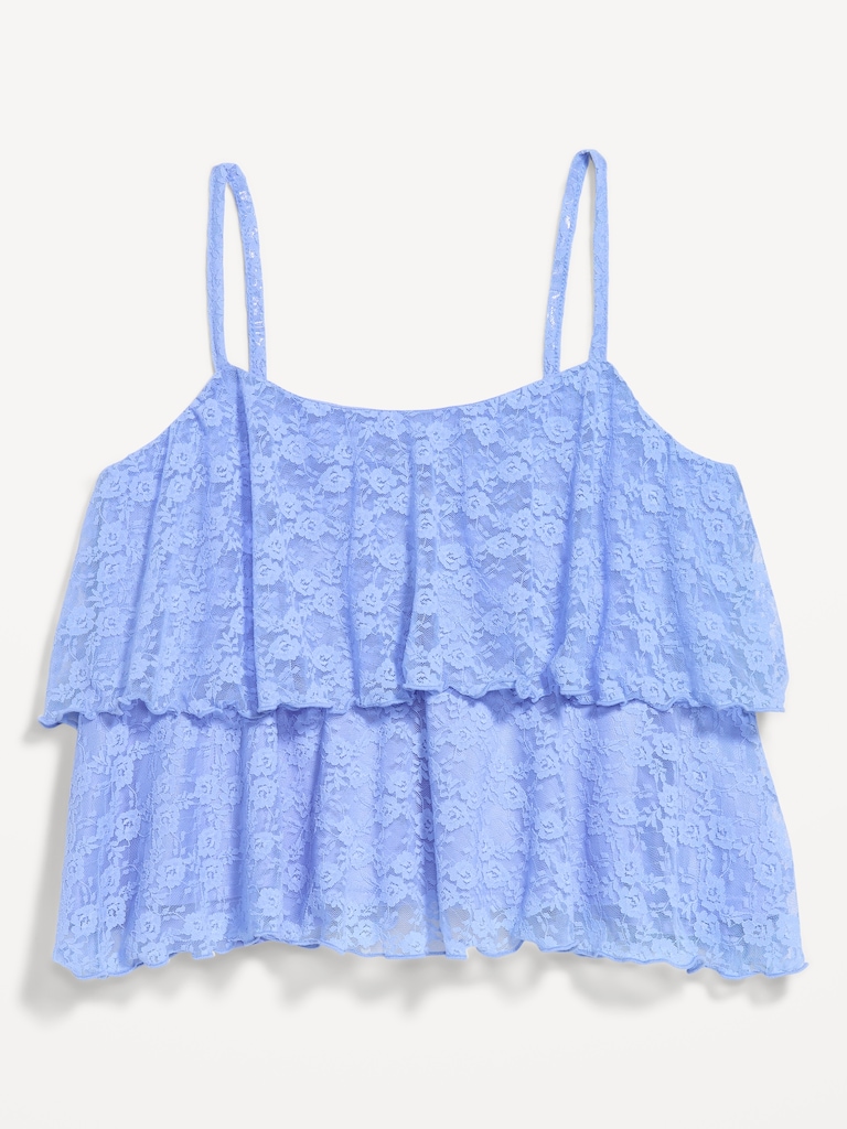 Tiered Lace Ruffle Top