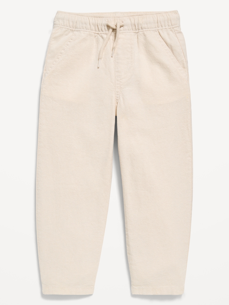 Pull-On Barrel-Leg Linen-Blend Pants for Toddler Boys