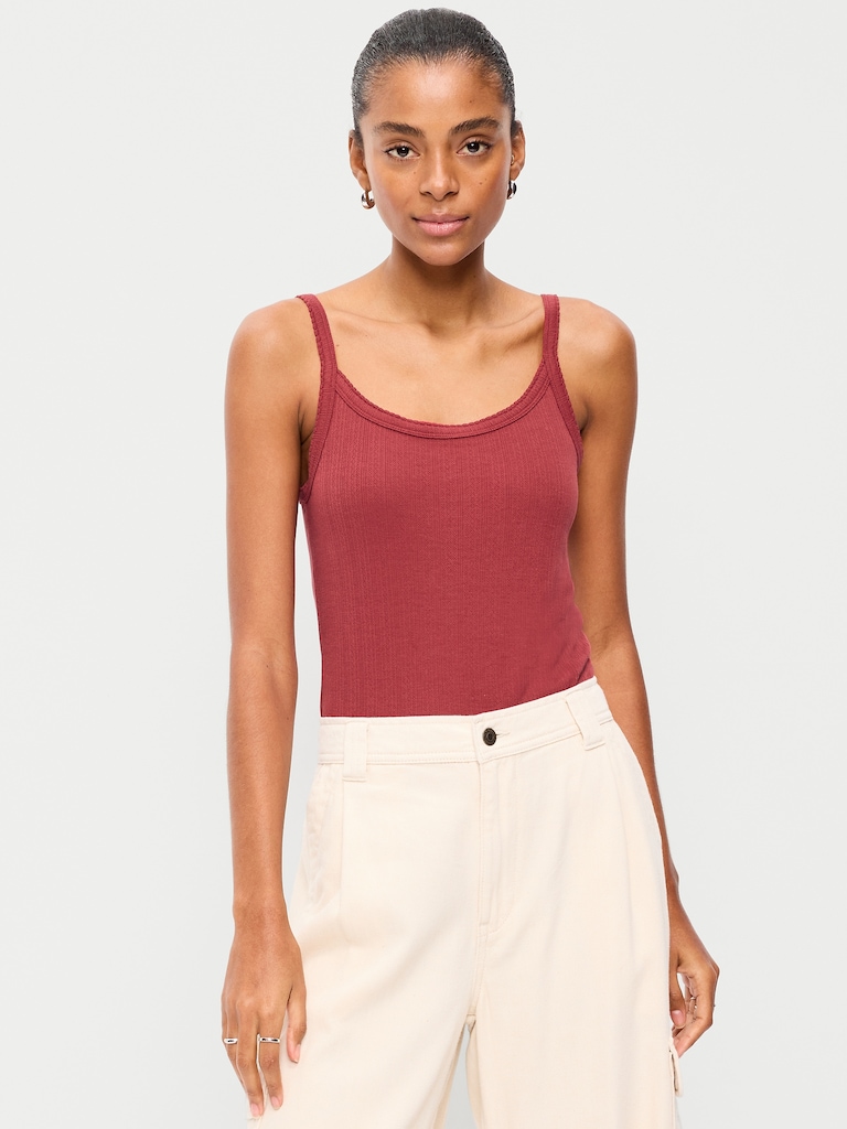 Pointelle Cami Tank Top