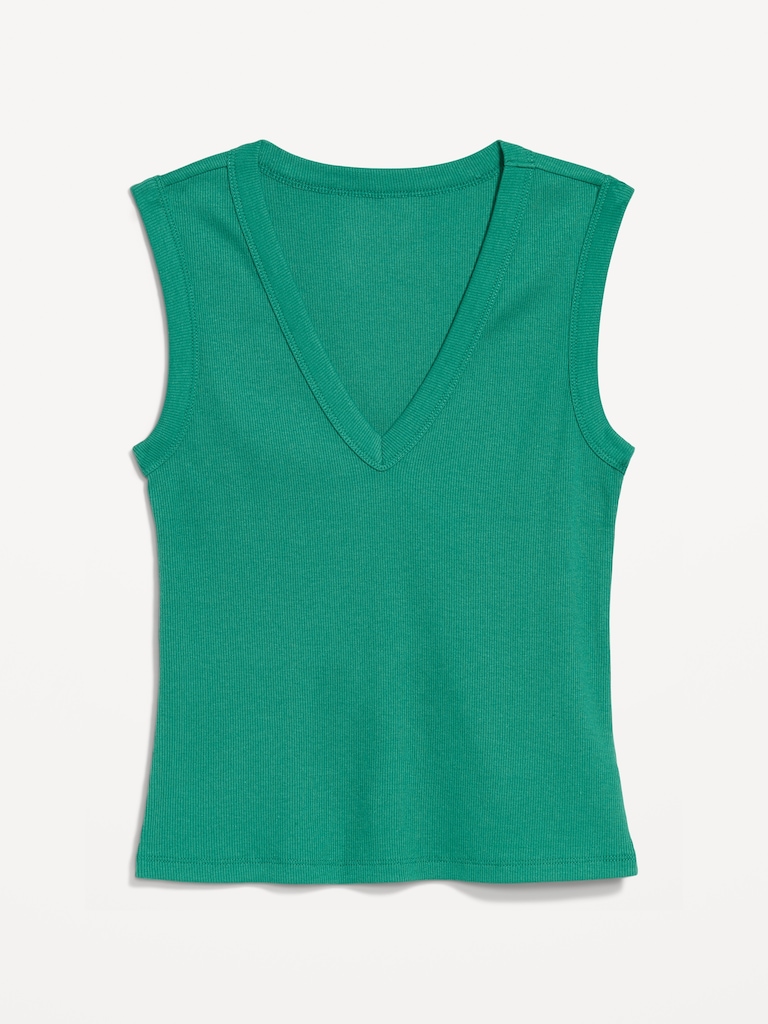 Snug Crop V-Neck Tank Top