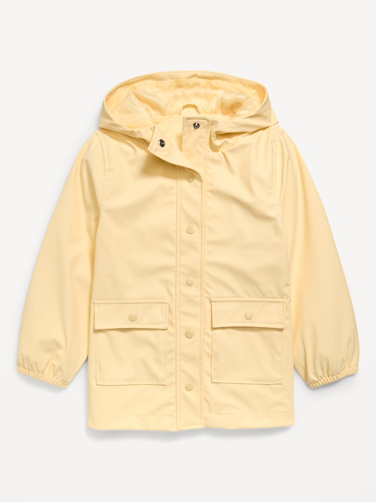Oversized Water-Resistant Hooded Jacket for Girls