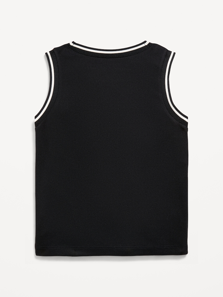 Mesh Graphic Basketball Tank Top for Toddler Boys