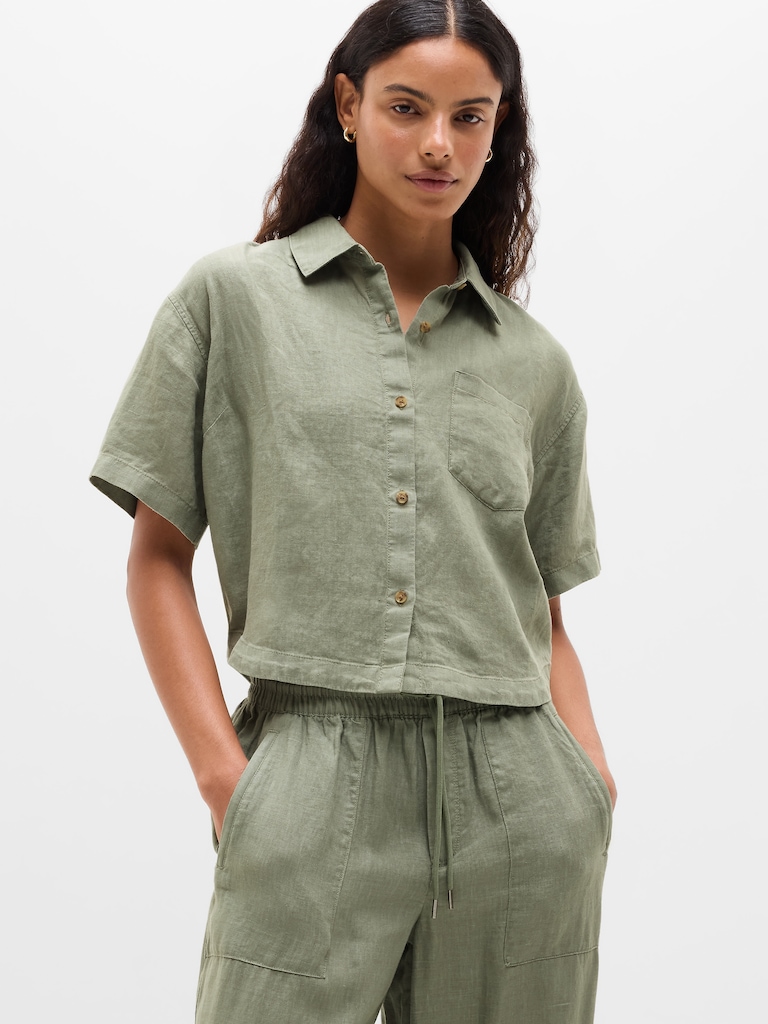 Retreat Linen Short Sleeve Shirt
