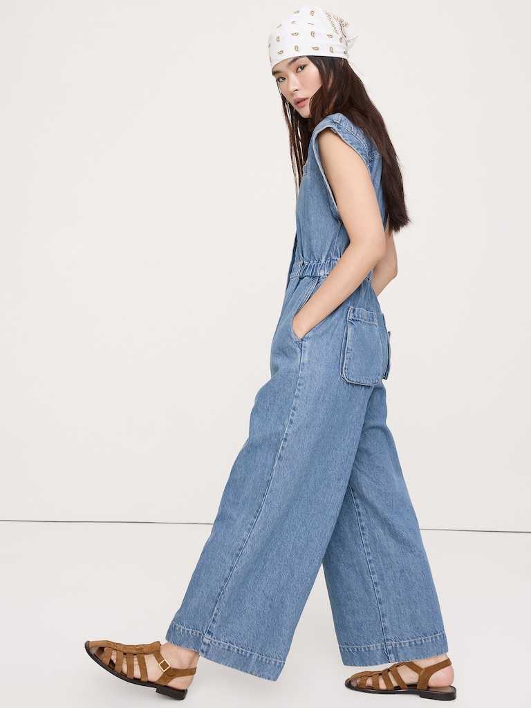 Denim Utility Jumpsuit