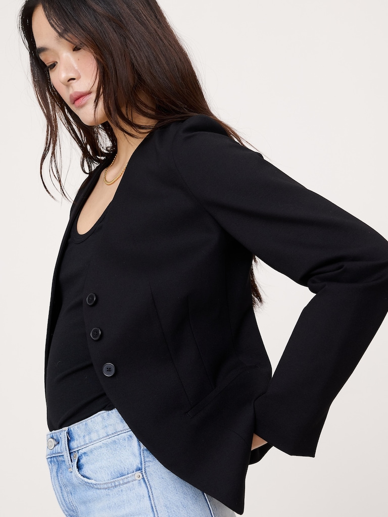 Everywhere Ponte Blazer Top