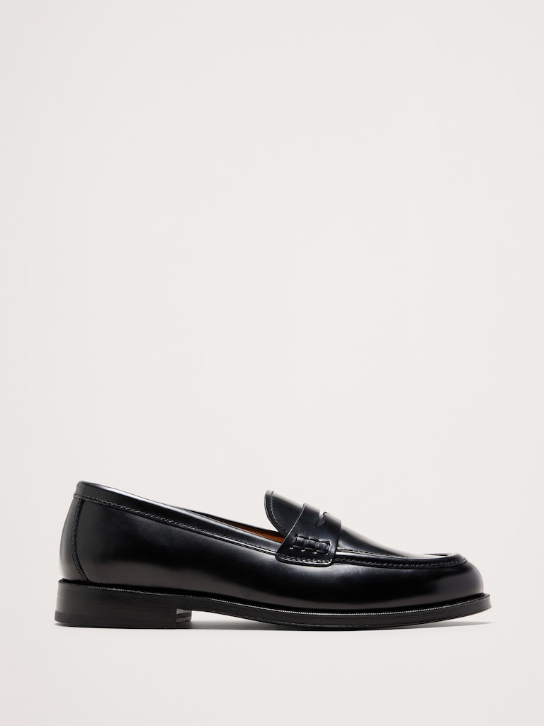 Italian Leather Penny Loafer