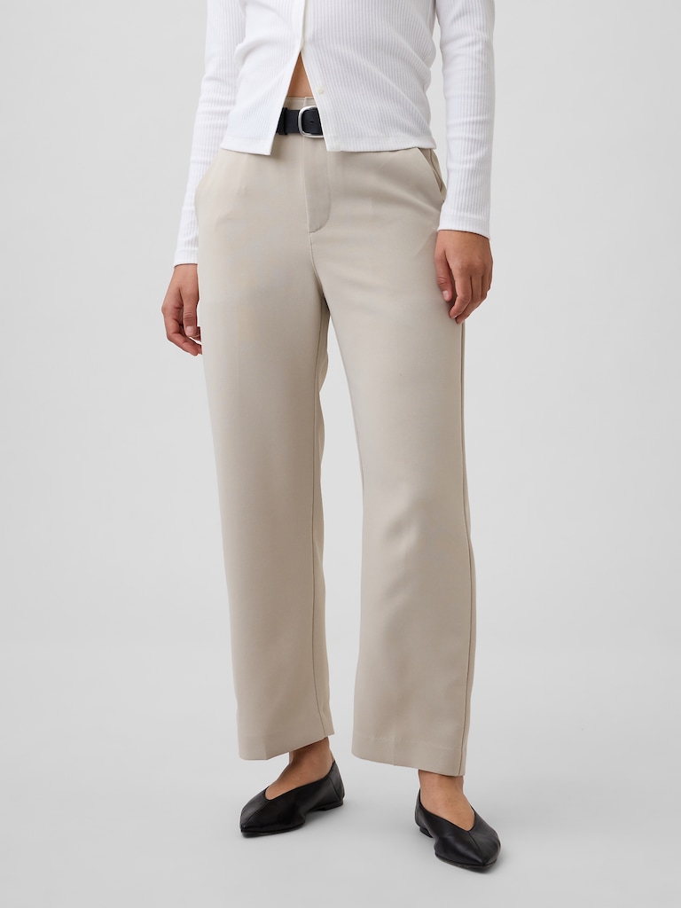 100% Recycled Easy Straight Crop Trousers