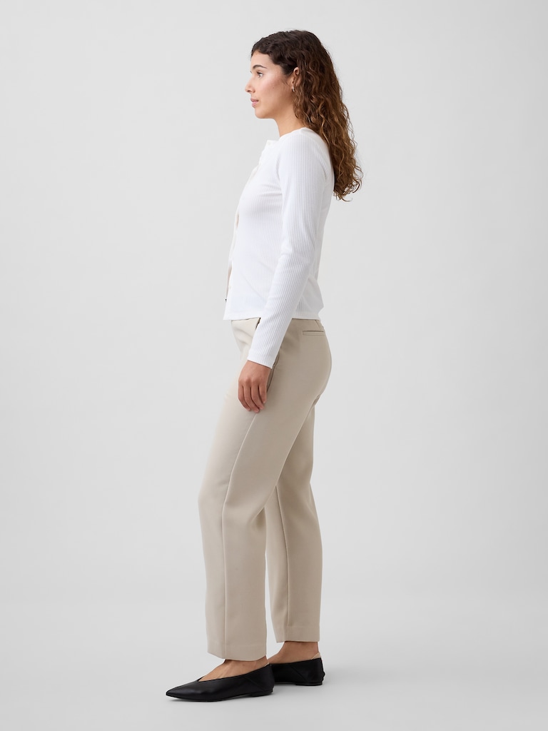 100% Recycled Easy Straight Crop Trousers