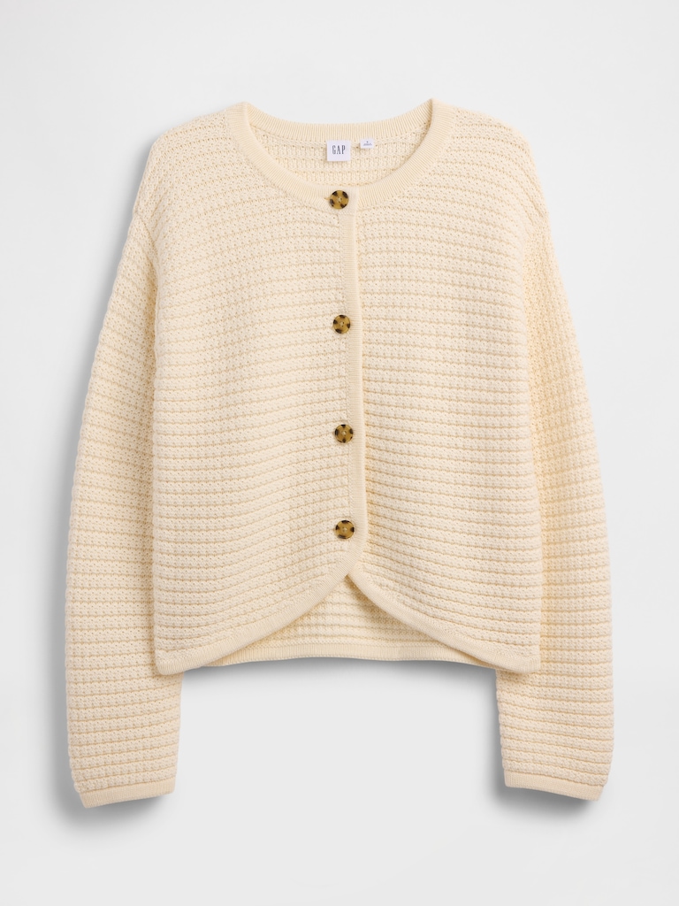 Relaxed Textured Cardigan
