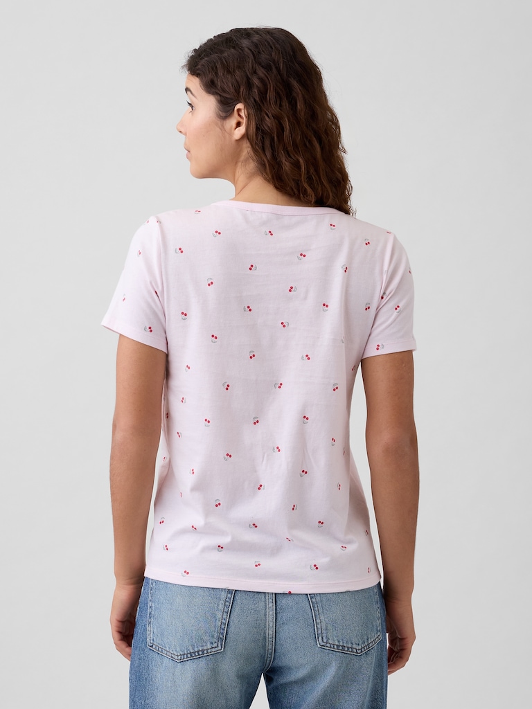 Favorite Print V-Neck T-Shirt