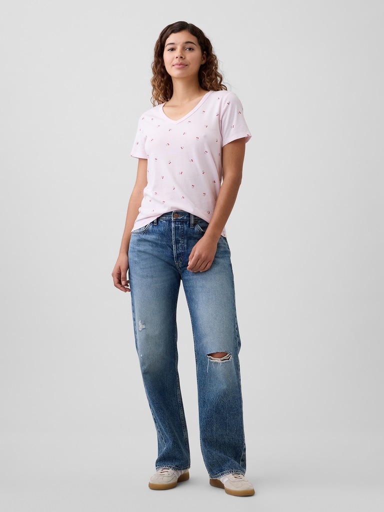 Favorite Print V-Neck T-Shirt