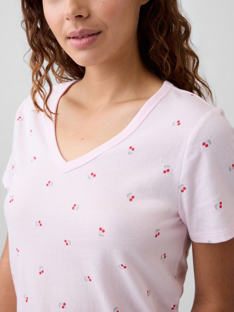 Favorite Print V-Neck T-Shirt