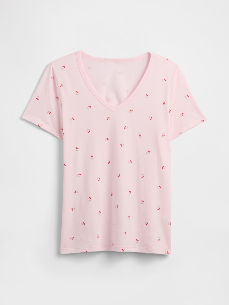 Favorite Print V-Neck T-Shirt
