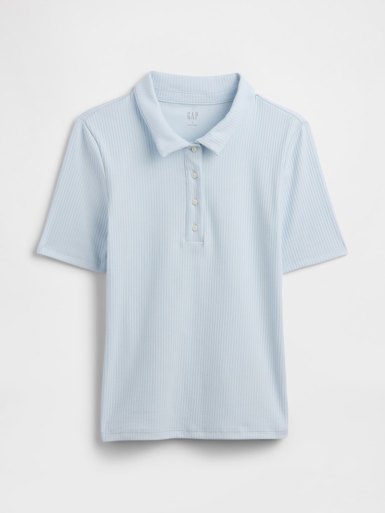 Ribbed Polo Shirt