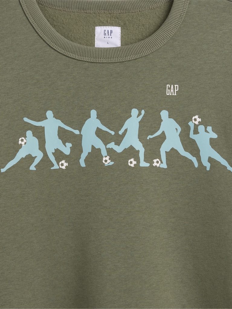 Kids Relaxed Crewneck Graphic Sweatshirt